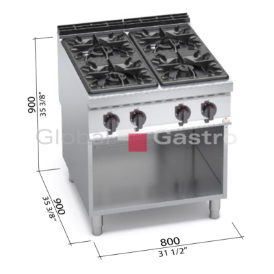 Plynový sporák Bertos G9F4M | Bertos 117099005